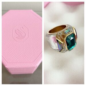 Swarovski Green Chroma Cocktail Ring 5.5